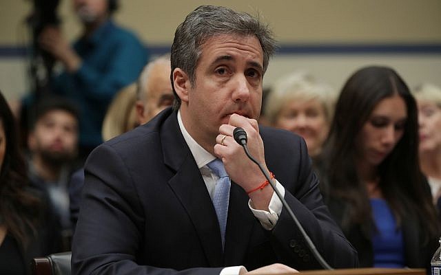 Michael Cohen testifies before the House Oversight Committee on Capitol Hill, February 27, 2019. (Chip Somodevilla/Getty Images)