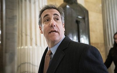 Michael Cohen, US President Donald Trump's former lawyer, returns to testify on Capitol Hill in Washington, March 6, 2019. (AP/J. Scott Applewhite)