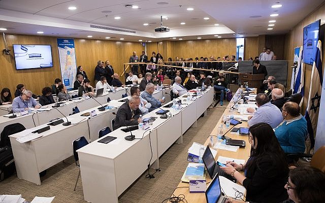 View of the Central Elections Committee at the Knesset, March 6, 2019. (Noam Revkin Fenton/Flash90)