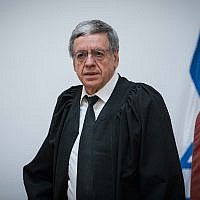 Supreme Court Justice Meni Mazuz at the Supreme Court in Jerusalem on March 22, 2019. (Yonatan Sindel/ Flash90)