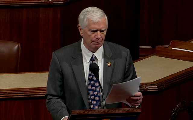 Rep. Mo Brooks of Alabama reads from 'Mein Kampf' in Congress, March 25, 2019 (YouTube screenshot)