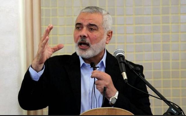 Hamas political bureau leader Ismail Haniyeh (Hamas website)