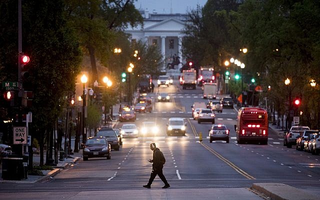 The White House at sunrise in Washington on April 18, 2019 (AP Photo/Andrew Harnik)