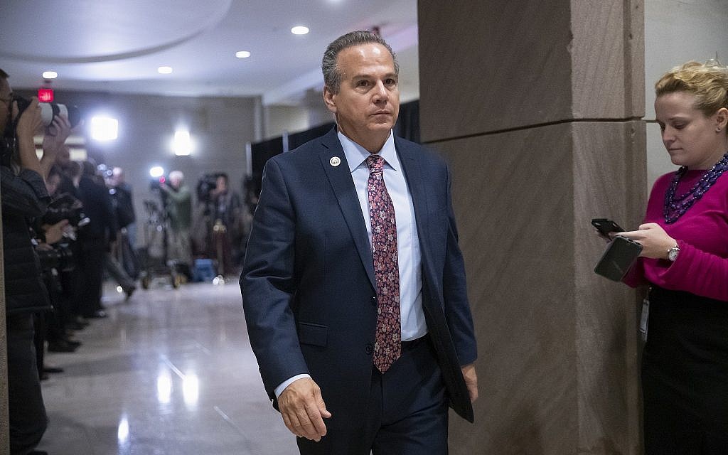 US Rep. David Cicilline leaves the House Democratic Caucus leadership elections at the Capitol in Washington, Wednesday, Nov. 28, 2018. (AP Photo/J. Scott Applewhite)