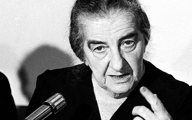 Israeli Premier Golda Meir during a press conference at the Israeli Embassy in Rome January 15, 1973. (AP Photo/Giuseppe Anastasi)