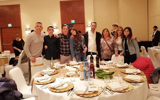 Attendees at the Warsaw Hilton, April 19, 2019. Hundreds gathered to celebrate the first seder in the former Warsaw Ghetto since it was razed in 1943. (Courtesy Chabad of Warsaw)