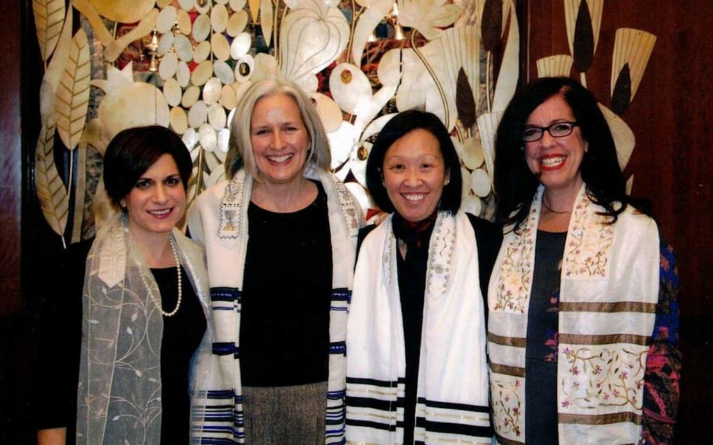 SooJi Min-Maranda, second from right, at her bat mitzvah celebration. (Courtesy)