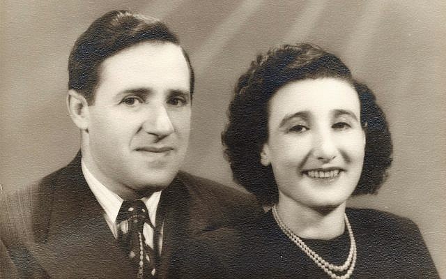 Morris and Malka Goldman wedding photograph. 1947. (Stanley Goldman)