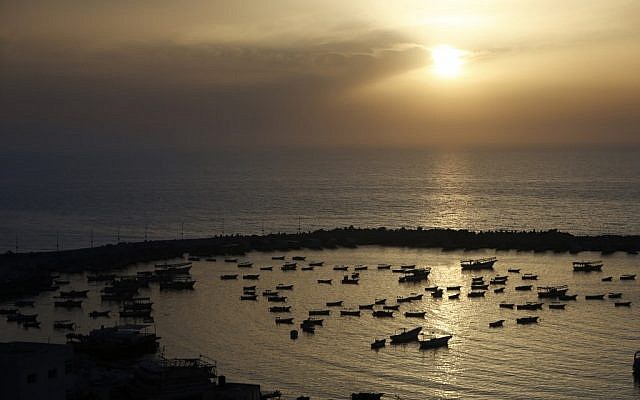 A general view of the fishing port in Gaza City, on May 5, 2019. (MOHAMMED ABED / AFP)