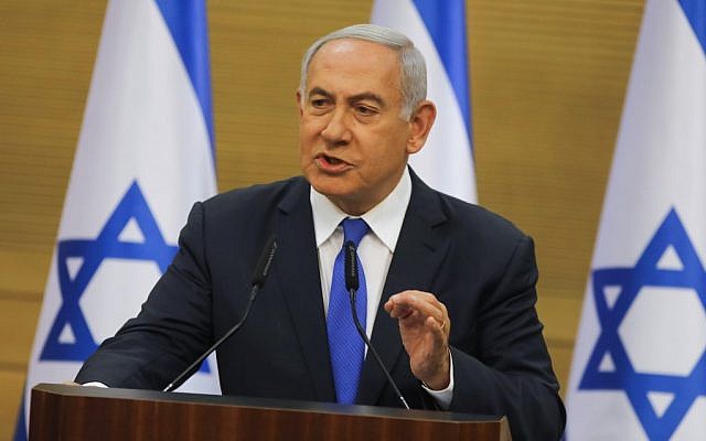 Prime Minister Benjamin Netanyahu speaks at the Knesset on May 27, 2019. (MENAHEM KAHANA / AFP)