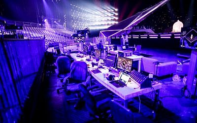 Part of the technical area of the Eurovision stage in Tel Aviv, May 5, 2019. (Thomas Hanses, Eurovision)