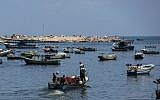 Palestinian fishermen take to the Mediterranean Sea in Gaza City on June 18, 2019. (Mahmud Hams/AFP)