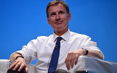 Britain’s Foreign Secretary Jeremy Hunt takes part in a Conservative Party leadership hustings event in Birmingham, central England on June 22, 2019 (Oli SCARFF / AFP)