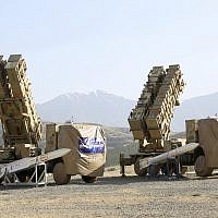 This photo released by the official website of the Iranian Defense Ministry on Sunday, June 9, 2019, shows the Khordad 15, a new surface-to-air missile battery at an undisclosed location in Iran. The system uses locally made missiles that resemble the HAWK missiles that the US once sold to the shah and later delivered to the Islamic Republic in the 1980s Iran-Contra scandal. (Iranian Defense Ministry via AP)