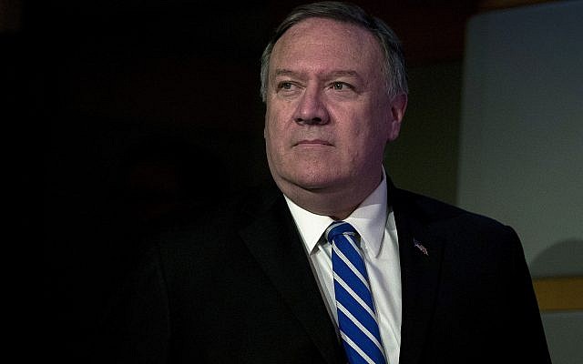 US Secretary of State Mike Pompeo arrives to speak during a media availability, at the State Department, June 13, 2019, in Washington. (AP Photo/Alex Brandon)