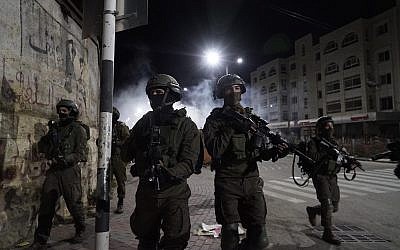 Illustrative. Israeli soldiers take part in operations in the West Bank. (Israel Defense Forces)
