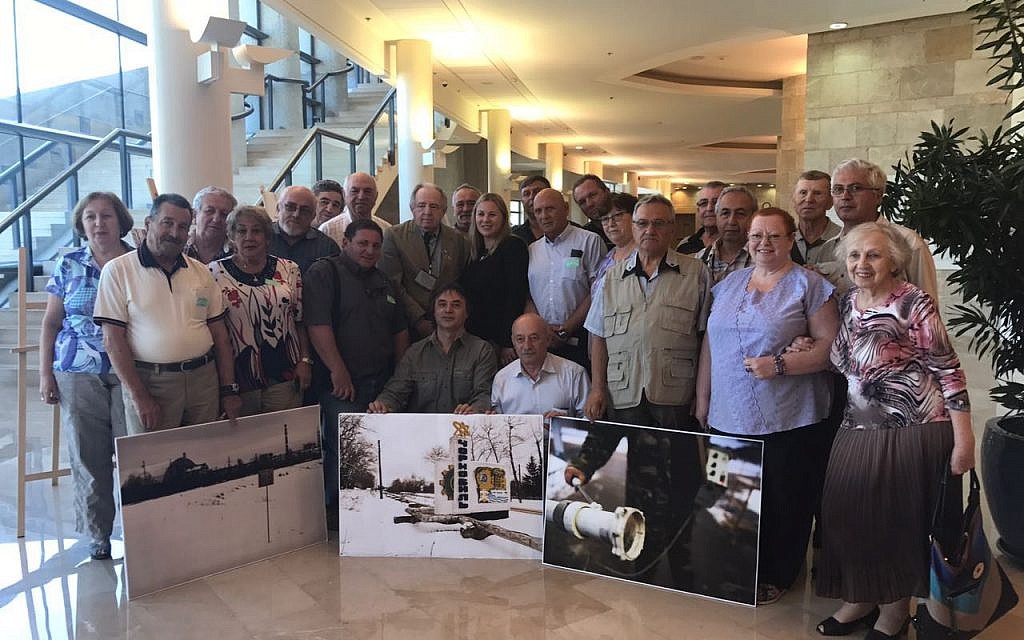 Chernobyl liquidators visiting the Knesset in Jerusalem. (Ksenia Svetlova)