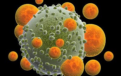 T cells attacking a cancer cell (frentusha; iStock by Getty Images)