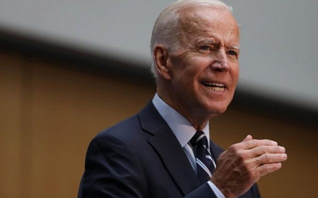 Democratic presidential candidate and former Vice President Joe Biden gives a speech on his foreign policy plan on July 11, 2019 in New York City. (Spencer Platt/Getty Images/AFP)