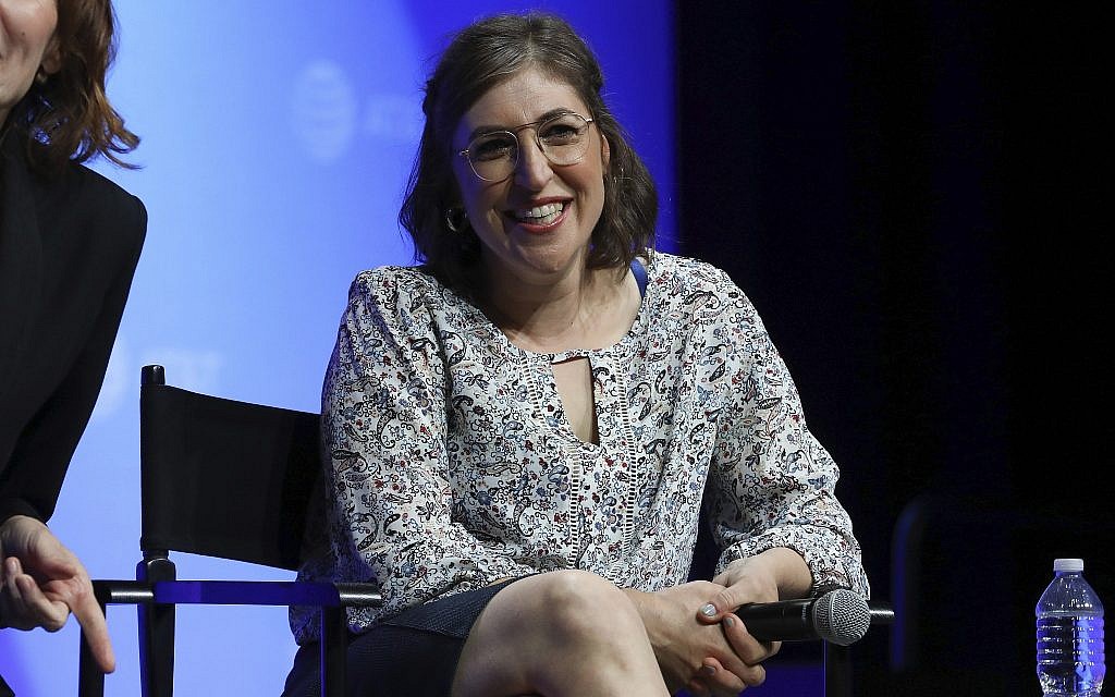 Mayim Bialik speaks at the AT&T's SHAPE: 'The Scully Effect is Real' panel on June 22, 2019, in Burbank, California. (Mark Von Holden/ Invision/AP)
