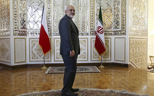 In this Sept. 6, 2015, file photo, Iranian Foreign Minister Mohammad Javad Zarif stands prior to a meeting in Tehran, Iran.  (AP/Vahid Salemi)