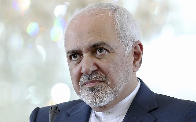 Iranian Foreign Minister Mohammad Javad Zarif, during a press conference in Tehran, Iran, June 10, 2019. (Ebrahim Noroozi/AP)