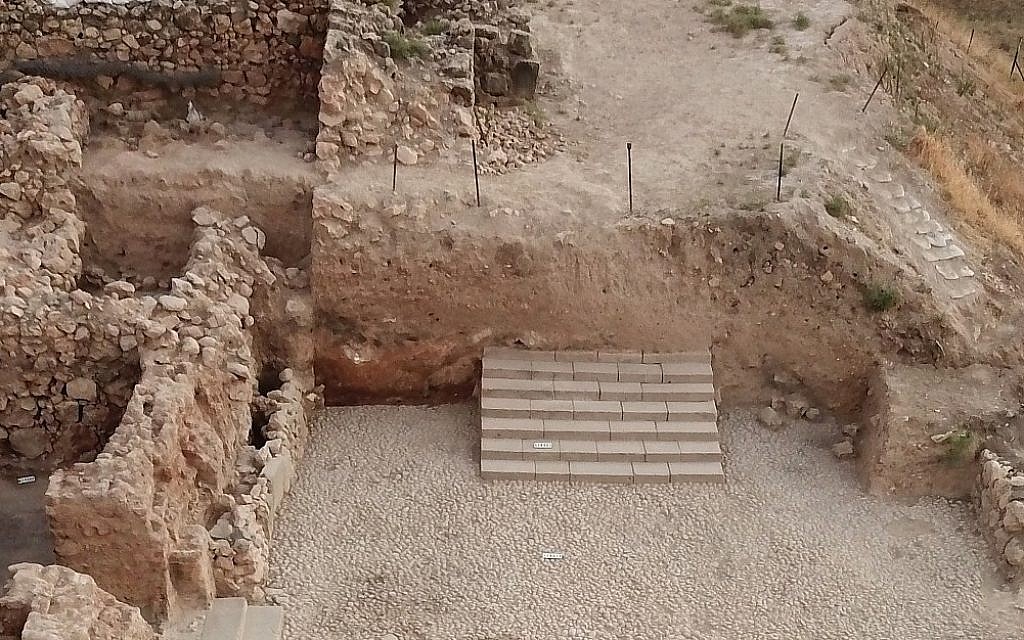 Stunning 8th century BCE staircase and paved entrance hall at Tel Hazor. (The Selz Foundation Hazor Excavations in Memory of Yigael Yadin)