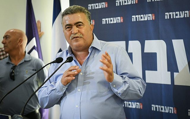 MK Amir Peretz, newly elected leader of the Labor party speaks during a press conference in Tel Aviv, July 3, 2019. (Flash90)