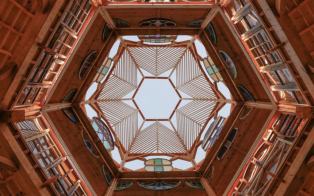 The roof of the 'Window Frames' installation, part of the Mekudeshet 2019 festival (Courtesy Eric Potterman)