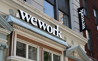 A WeWork office in New York City, July 19, 2019. (TIMOTHY A. CLARY/AFP)