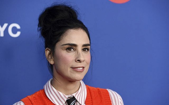 Sarah Silverman poses before an Emmy For Your Consideration event for the Showtime series "Who Is America?" at Paramount Studios, on May 15, 2019, in Los Angeles. (Chris Pizzello/Invision/AP)