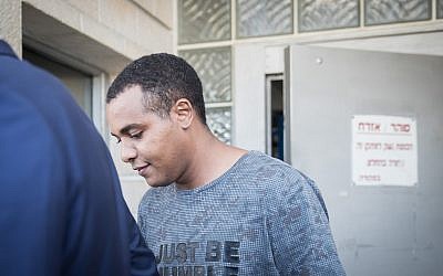 Yonatan Heilo is seen leaving the Sharon Prison  on July 23, 2018.(Hadas Parush/Flash90)