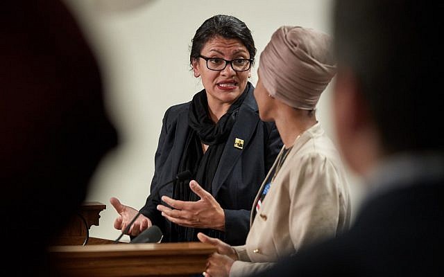 Rep. Rashida Tlaib speaks during a press conference on August 19, 2019 in St. Paul, Minnesota. (Adam Bettcher/Getty Image North America/AFP)