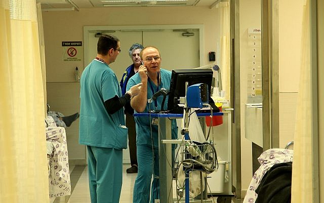 Illustrative: Medical staff at Rambam Hospital, January 30 2011. (Moshe Shai/Flash90)