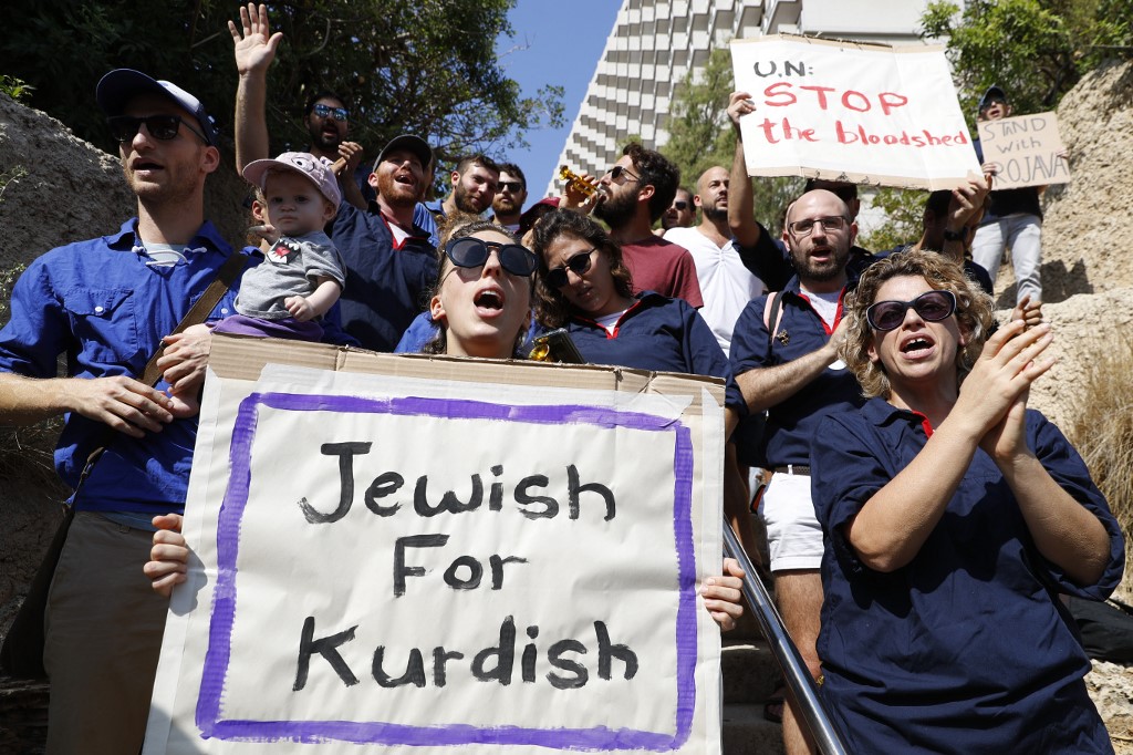 Israelis, Europeans take to streets to protest Turkish assault on