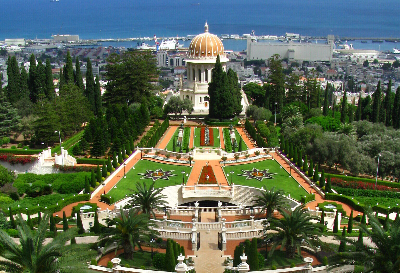 At His Haifa Tomb