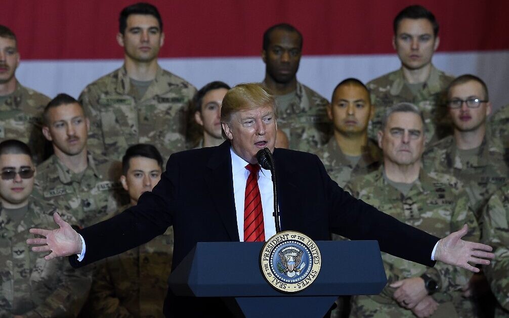 Trump to announce US troop withdrawals from Iraq, Afghanistan | The Times  of Israel
