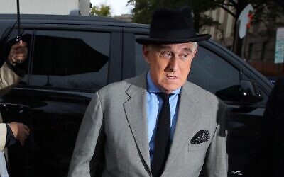 Roger Stone, the former adviser to President Donald Trump, arrives on the second week of his trial at the E. Barrett Prettyman United States Courthouse on November 12, 2019 in Washington, DC. (Mark Wilson/Getty Images/AFP)