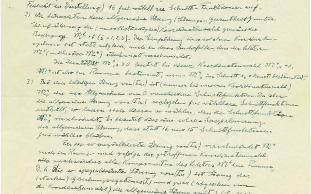A handwritten and signed letter by Jewish-German physicist Albert Einstein, from June 1950, discussing his work on unified field theory, to be offered for auction by the Kedem Auction House, 2019. (Courtesy: Kedem Auction House)