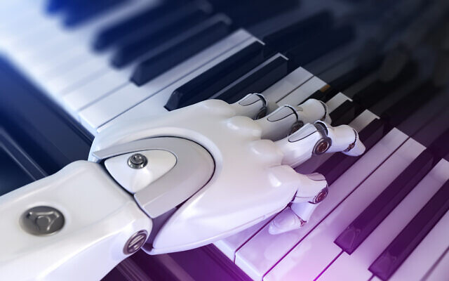 Illustrative image of a robot playing the piano (iLexx; iStock by Getty Images)