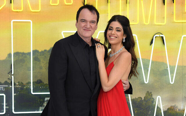 Quentin Tarantino and Daniella Pick attend the 'Once Upon a Time In Hollywood' UK Premiere at the Odeon Luxe Leicester Square in London, July 30, 2019. (Karwai Tang/WireImage/Getty Images/via JTA)