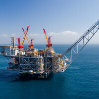 Israel's offshore Leviathan gas platform. (Albatross)