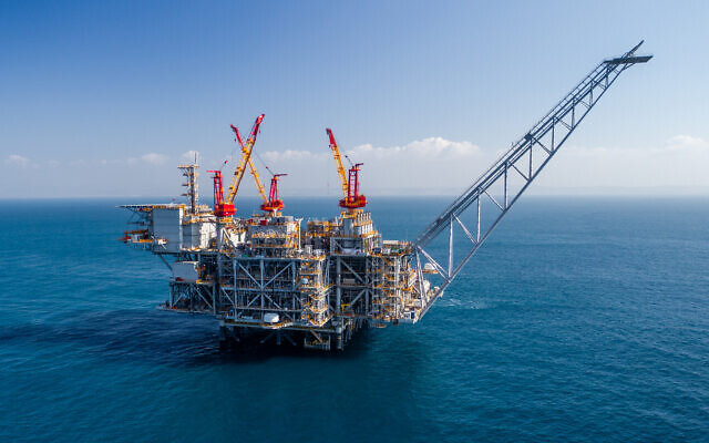Illustrative: Israel's offshore Leviathan gas platform. (Albatross)