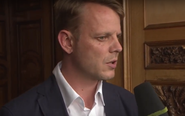 Nikolaus Kramer of the far-right Alternative for Germany party. (Screen capture: YouTube)