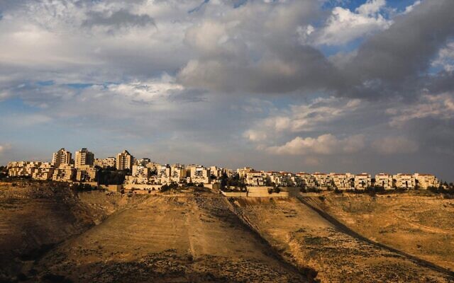 A view of the Ma'ale Adumim settlement in the West Bank, January 28, 2020. (Menahem Kahana/AFP)