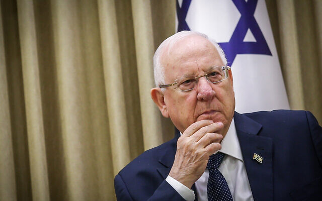 President Reuven Rivlin pictured at the President's Residence in Jerusalem on January 6, 2020. (Flash90)