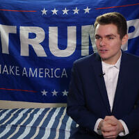 File: Conservative student and supporter of US President Donald Trump, Nick Fuentes, answers question during an interview with Agence France-Presse in Boston, Massachusetts, on May 9, 2016. (WILLIAM EDWARDS/AFP)