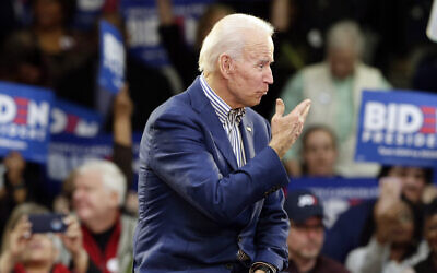 Democratic presidential candidate former Vice President Joe Biden greets supporters at a campaign event at Saint Augustine's University in Raleigh, N.C., Saturday, Feb. 29, 2020. (AP/Gerry Broome)