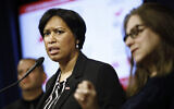 District of Columbia Mayor Muriel Bowser speaks at a news conference to announce the first presumptive positive case of the coronavirus, technically known as COVID-19, in Washington, March 7, 2020. (AP Photo/Patrick Semansky)