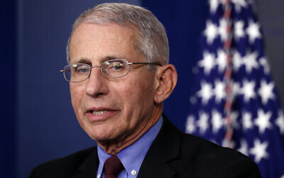 Dr. Anthony Fauci, director of the National Institute of Allergy and Infectious Diseases, speaks about the coronavirus in the James Brady Press Briefing Room, March 27, 2020, in Washington. (AP Photo/ Alex Brandon)